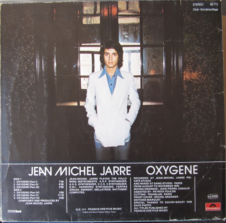 Oxygene album back cover